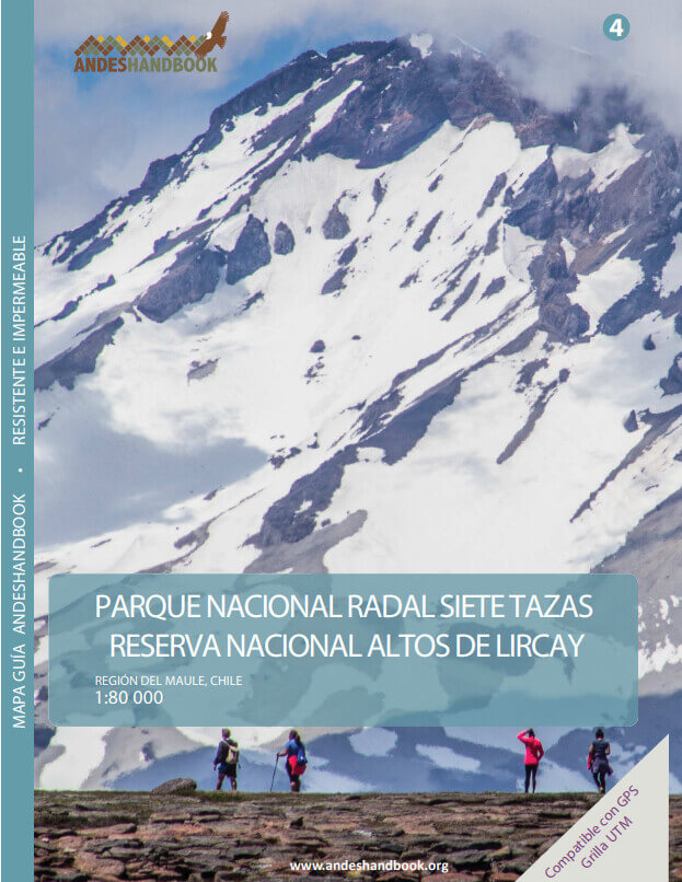 Mapa guía - Radal Siete Tazas - Altos de Lircay